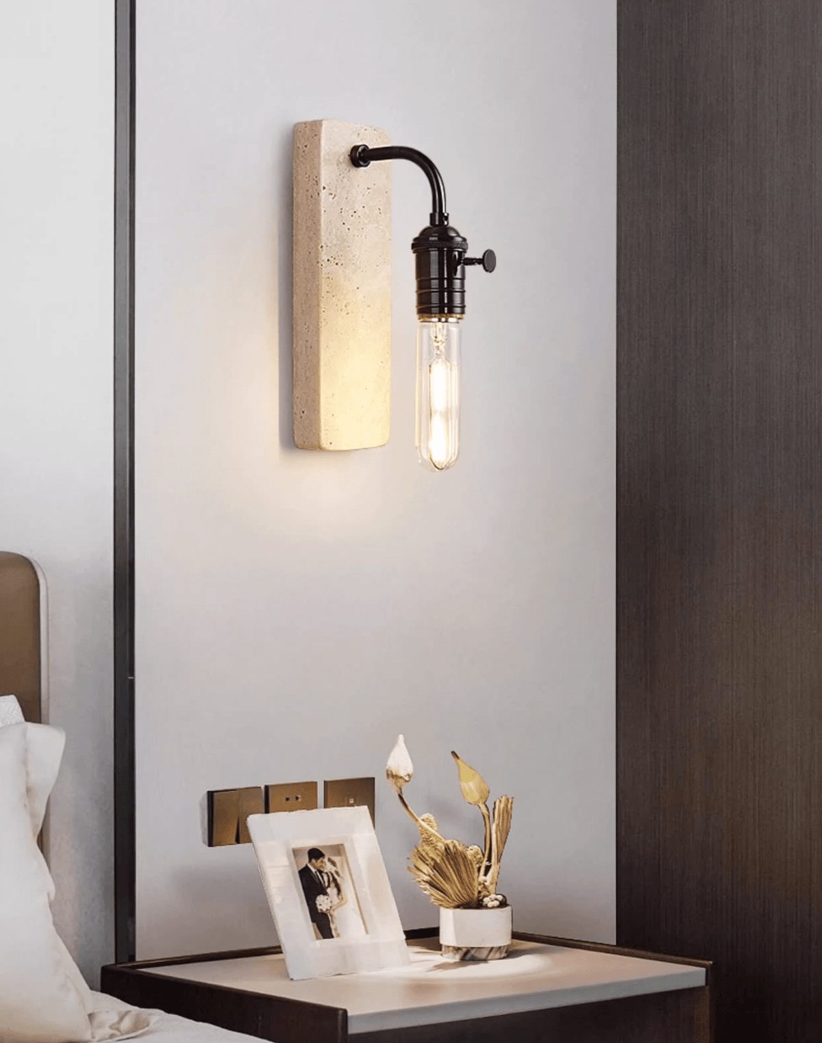 Alistair industriell stenlampa för vägg