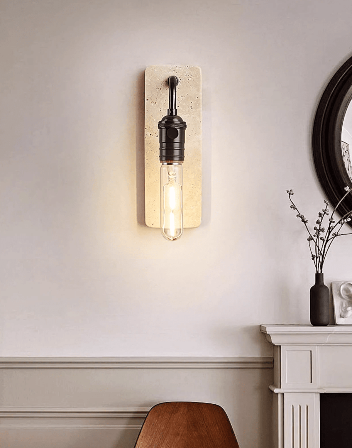 Alistair industriell stenlampa för vägg