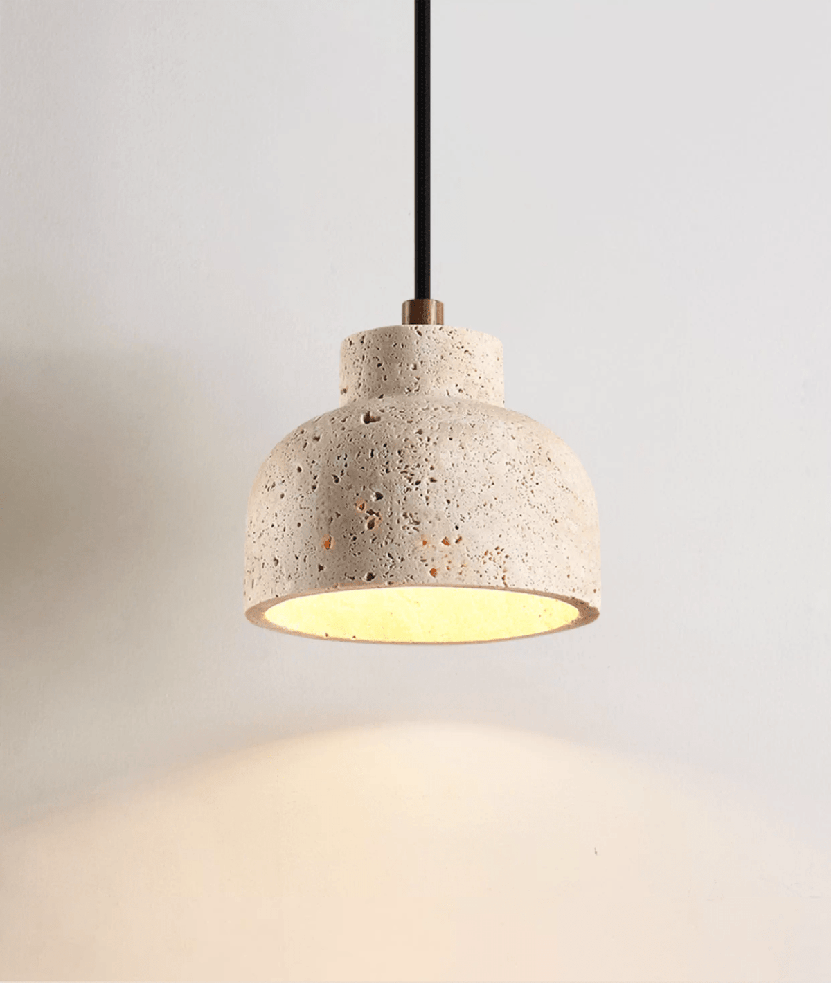 Candeeiro suspenso de travertino Noraneria Bell