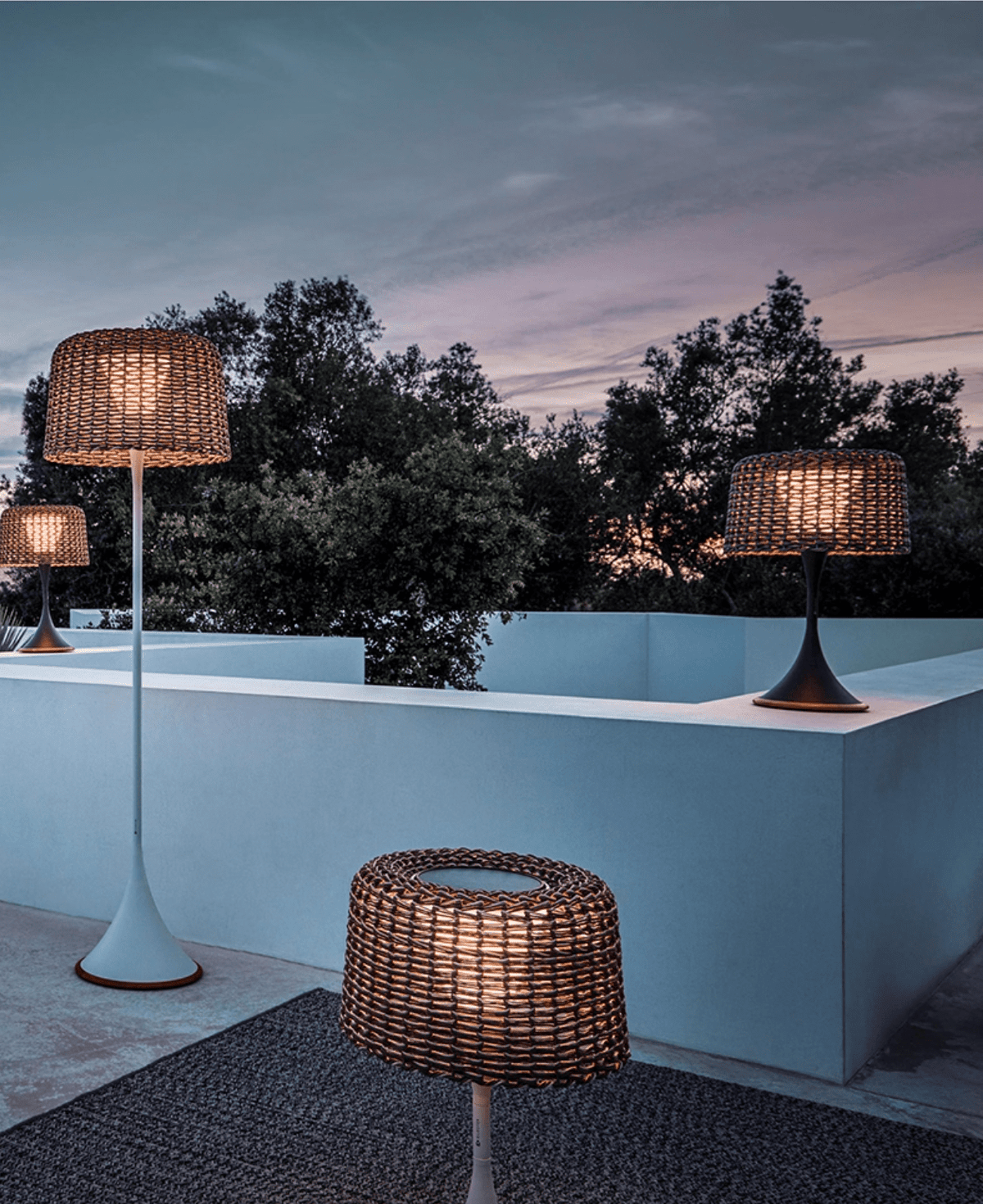 Callum Woven Solar Floor Lamp