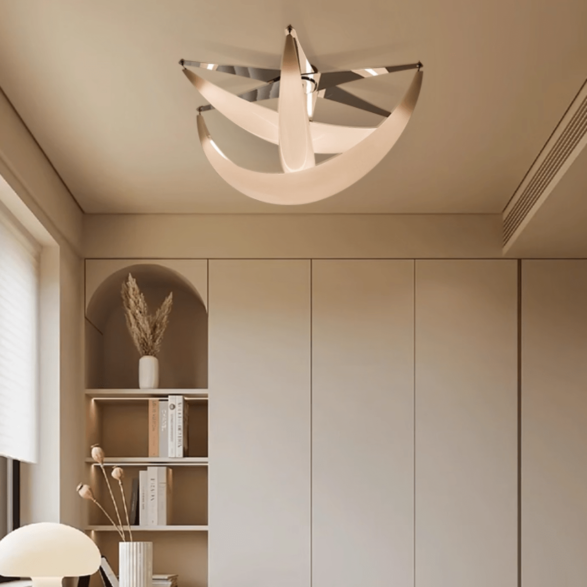 Maia moderne loftlampe i hvid resin