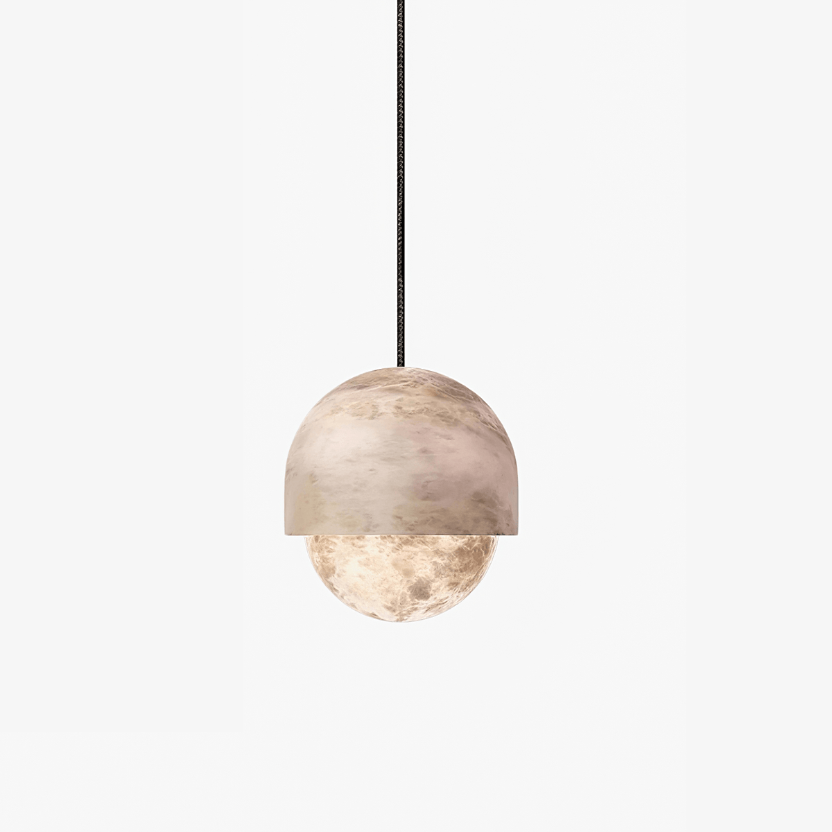 Valcien Lunar Dome pendellampa i alabaster