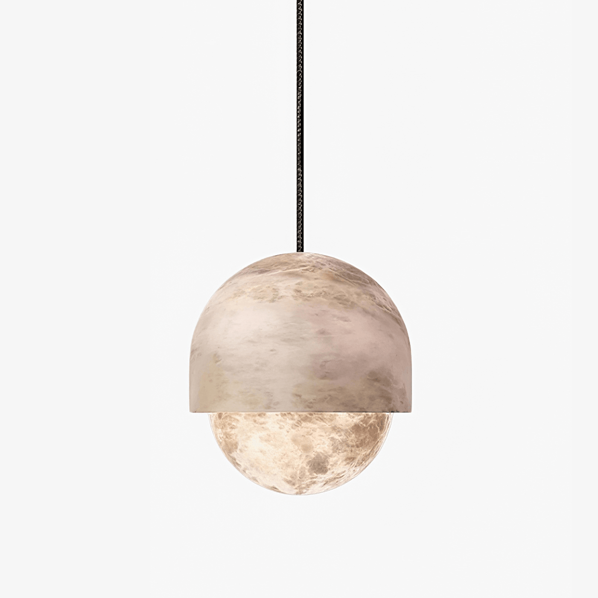 Valcien Lunar Dome pendellampa i alabaster