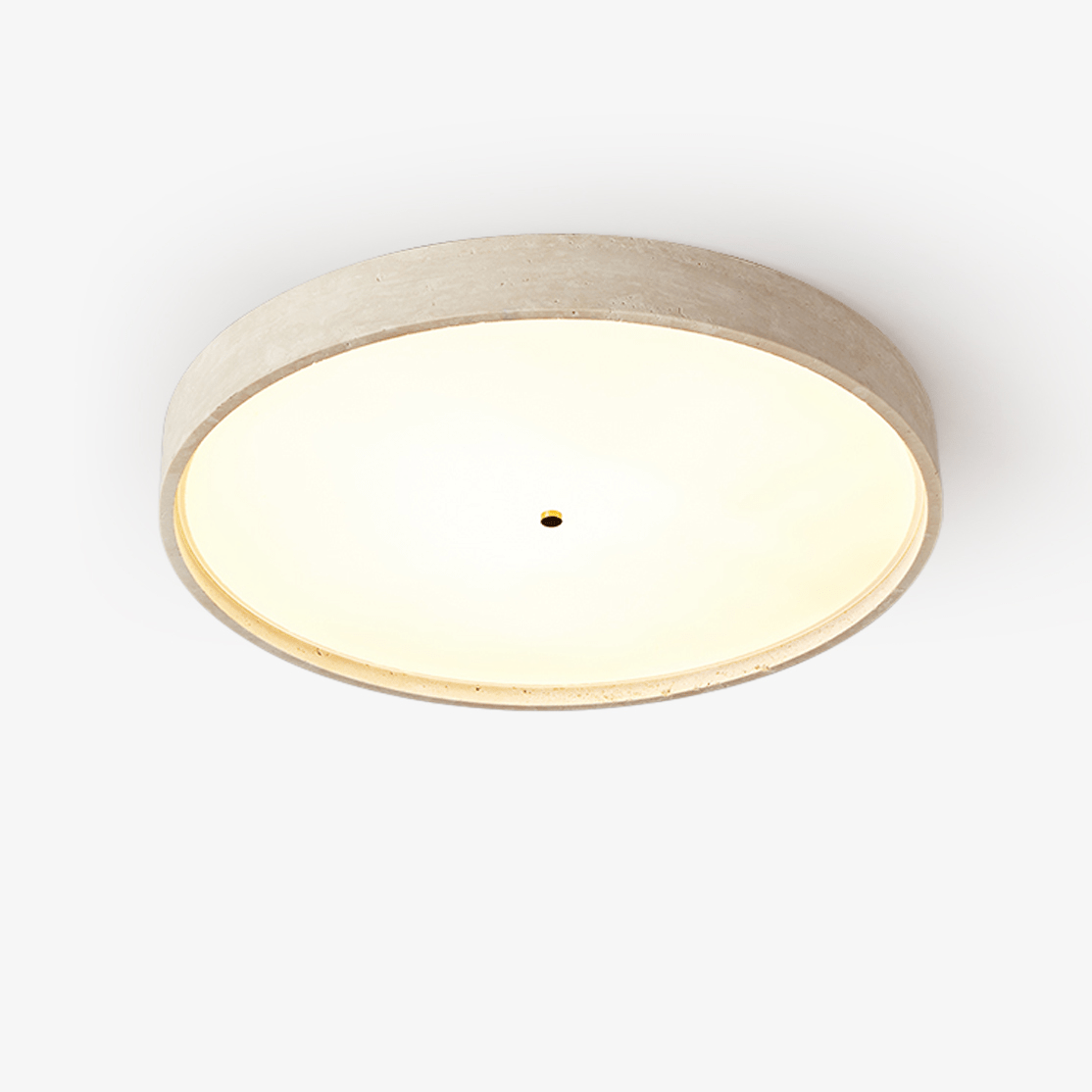 Lana minimalistisk taklampa i gul travertin med skiva