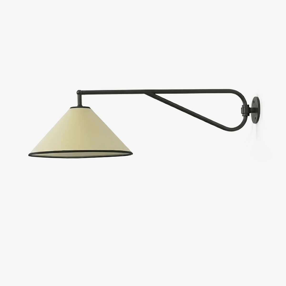 Candeeiro de parede oscilante minimalista Sven Diaphane em tecido