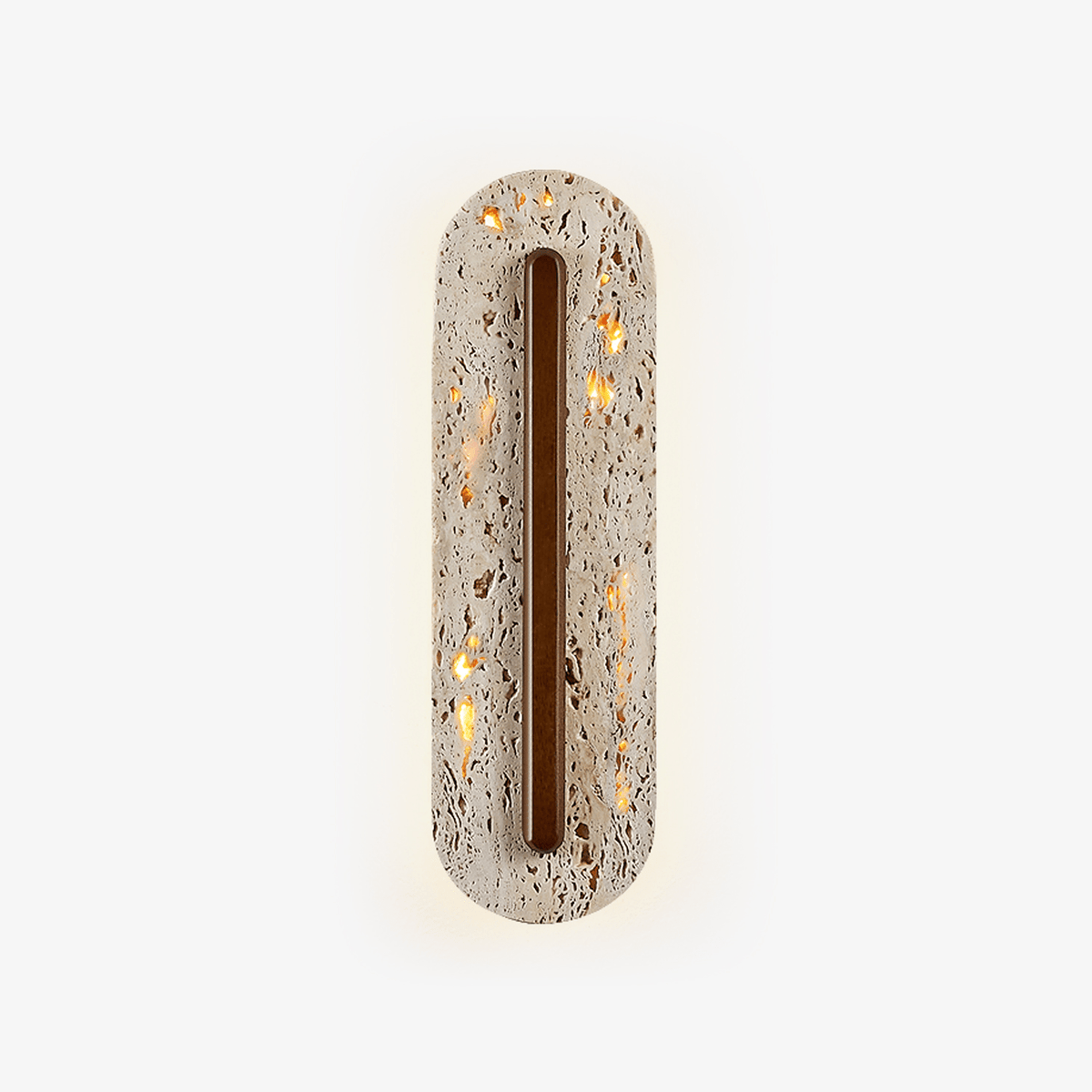 Cato Bellamont minimalistisk væglampe i beige travertin