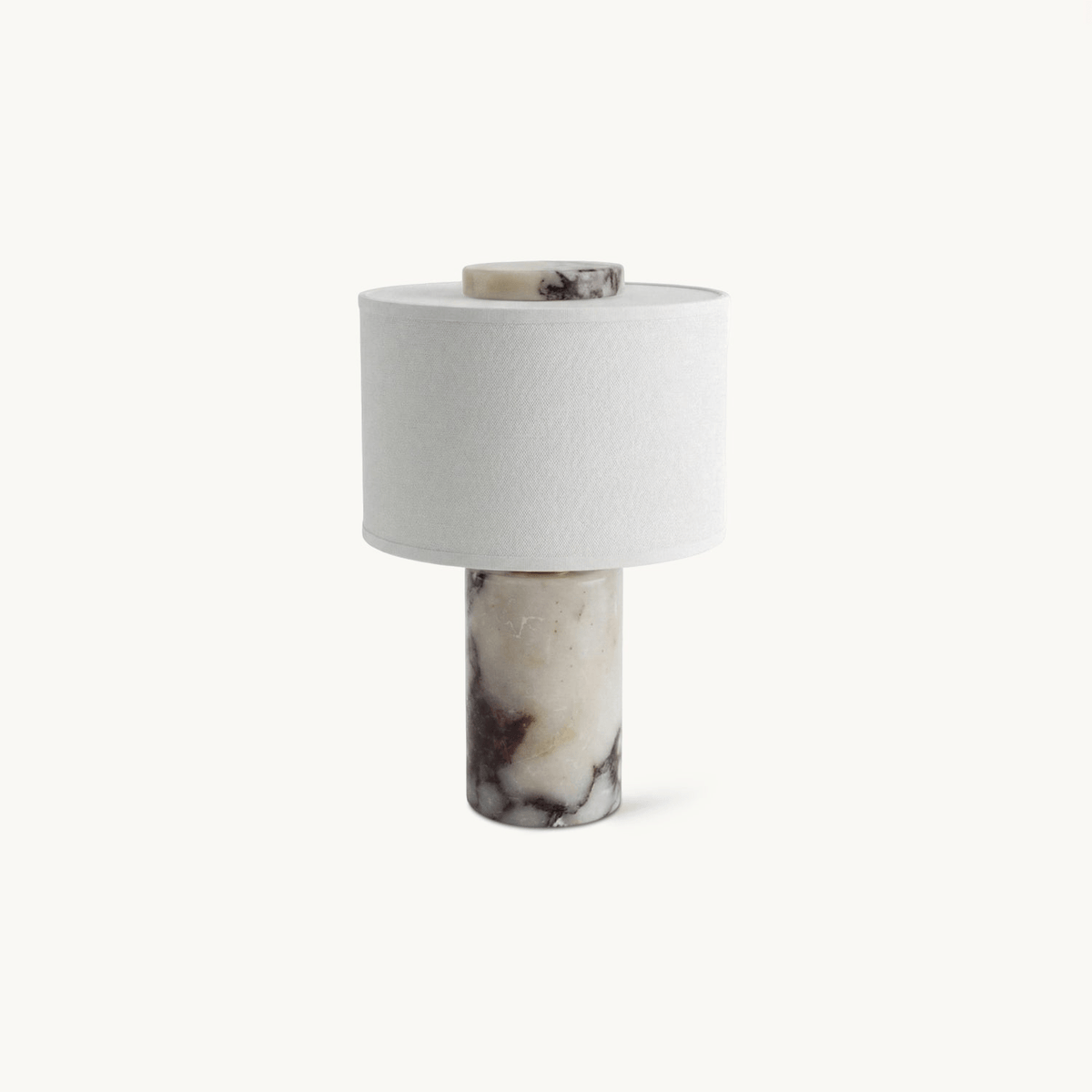 Candeeiro de mesa elegante Eros Lumivor em mármore e tecido