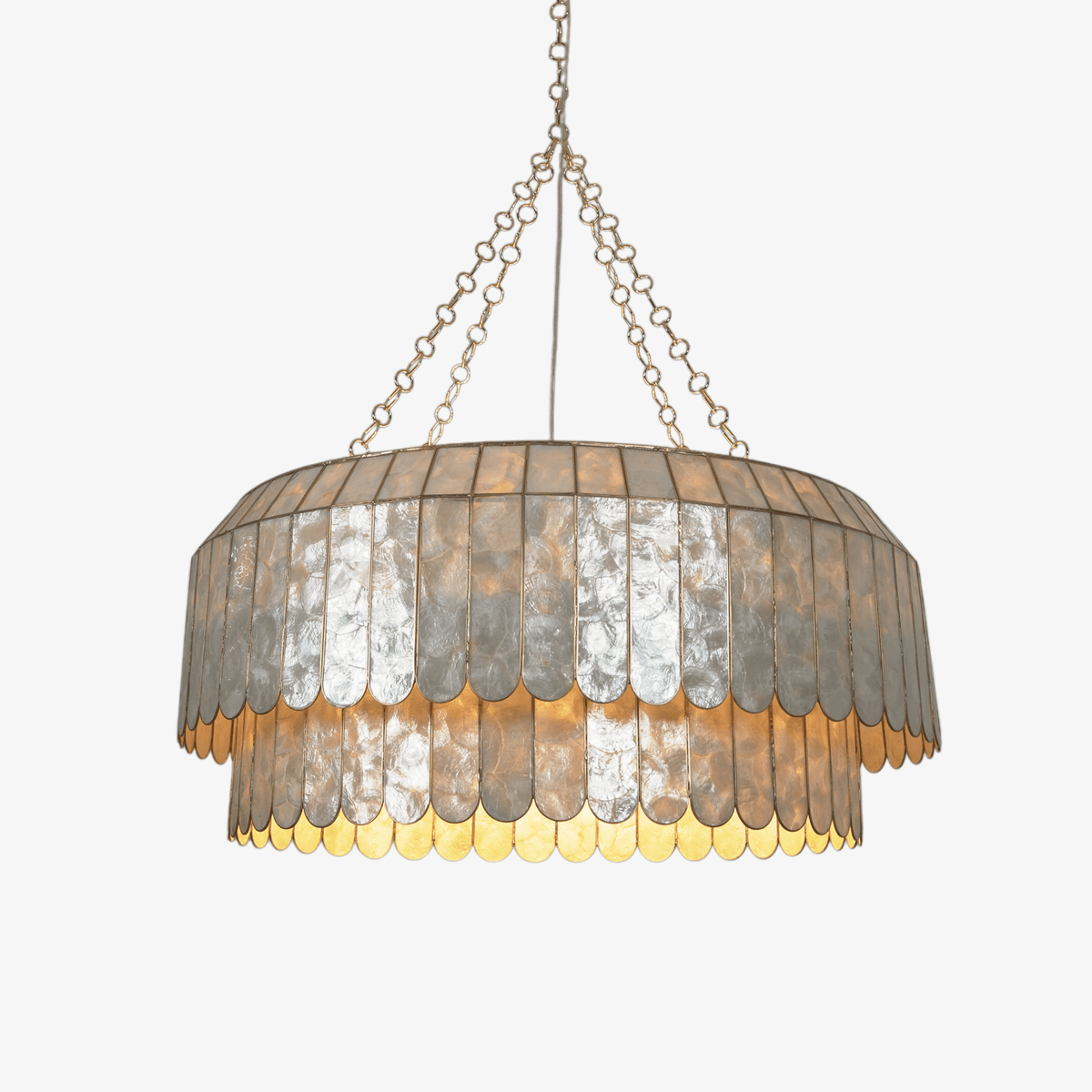 Holz Gold Shell -metallinen Aurelia-kattokruunu
