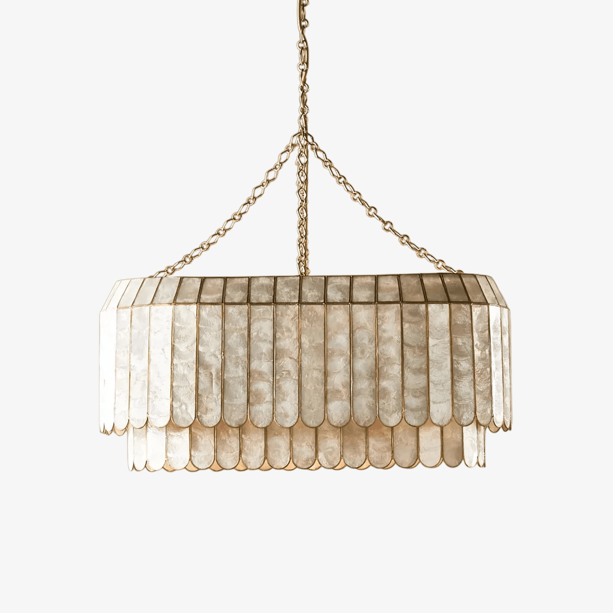 Holz Gold Shell -metallinen Aurelia-kattokruunu