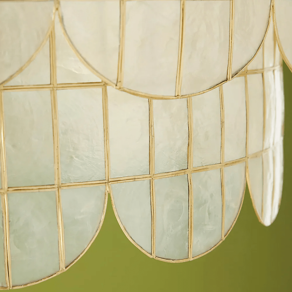 Candeeiro de teto Flyn Gold Shell Metal Wavecrest