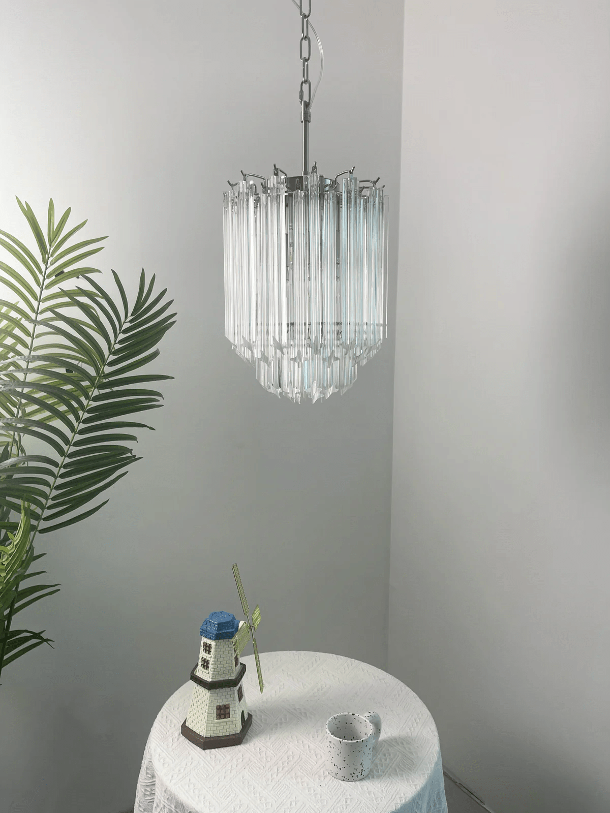 Luph transparent prismaljuskrona i Murano-glas