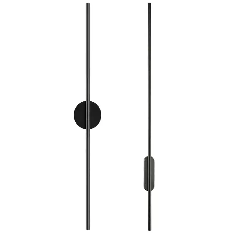 Candeeiro de parede preto linear recarregável Nomk
