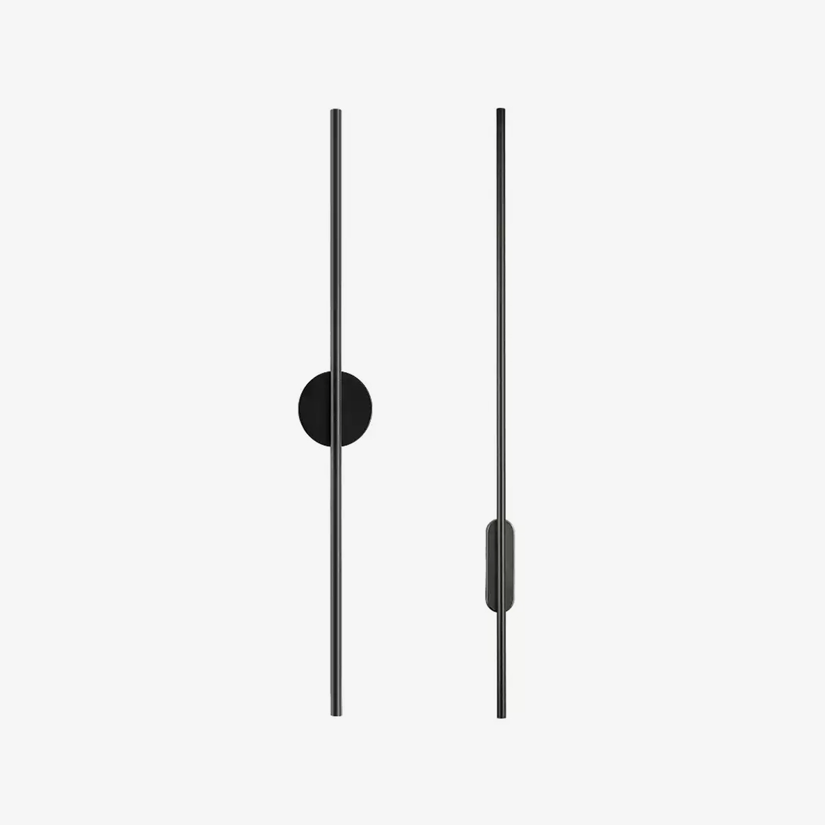 Candeeiro de parede preto linear recarregável Nomk