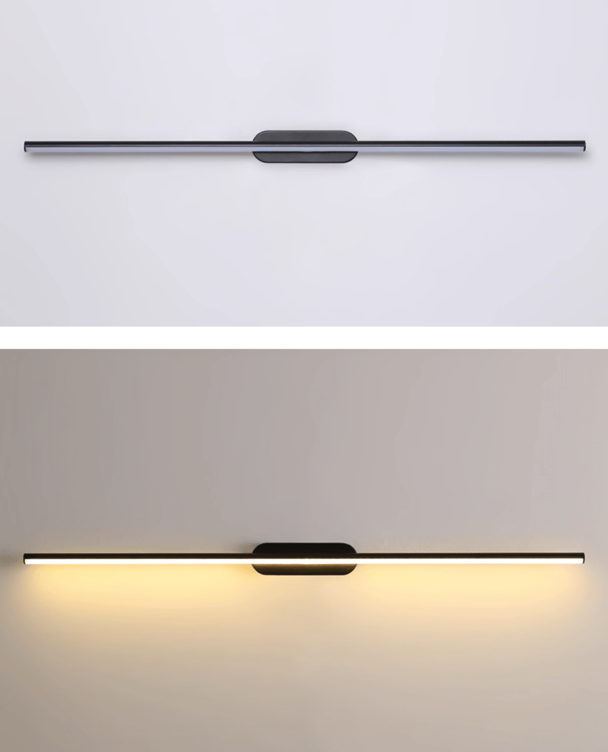 Candeeiro de parede linear minimalista preto fino Qirma