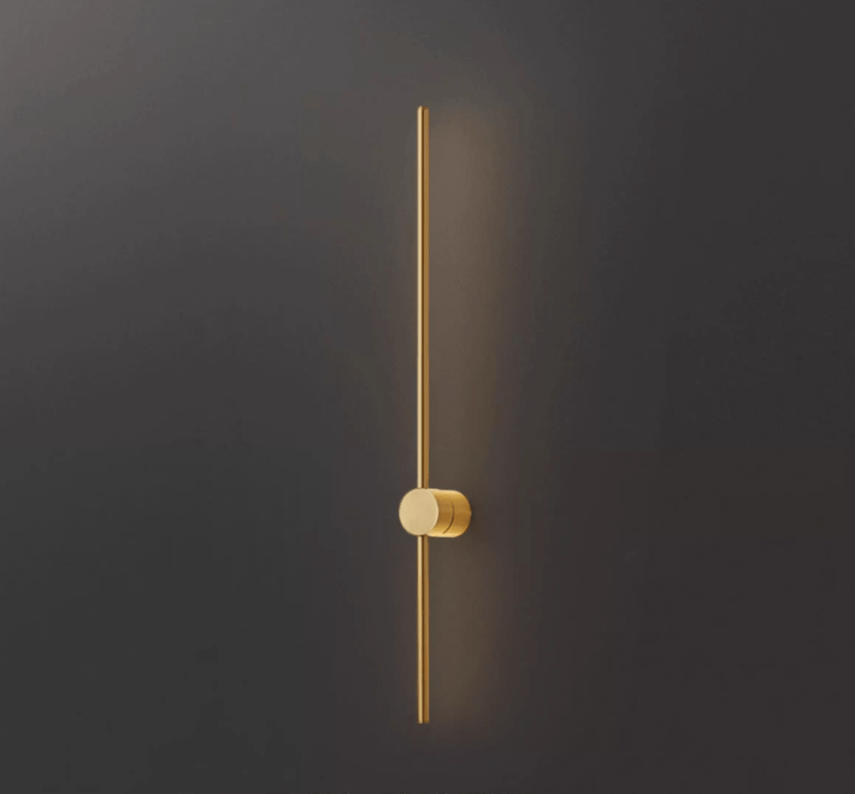 Nestx minimalistisk væglampe med messingstang