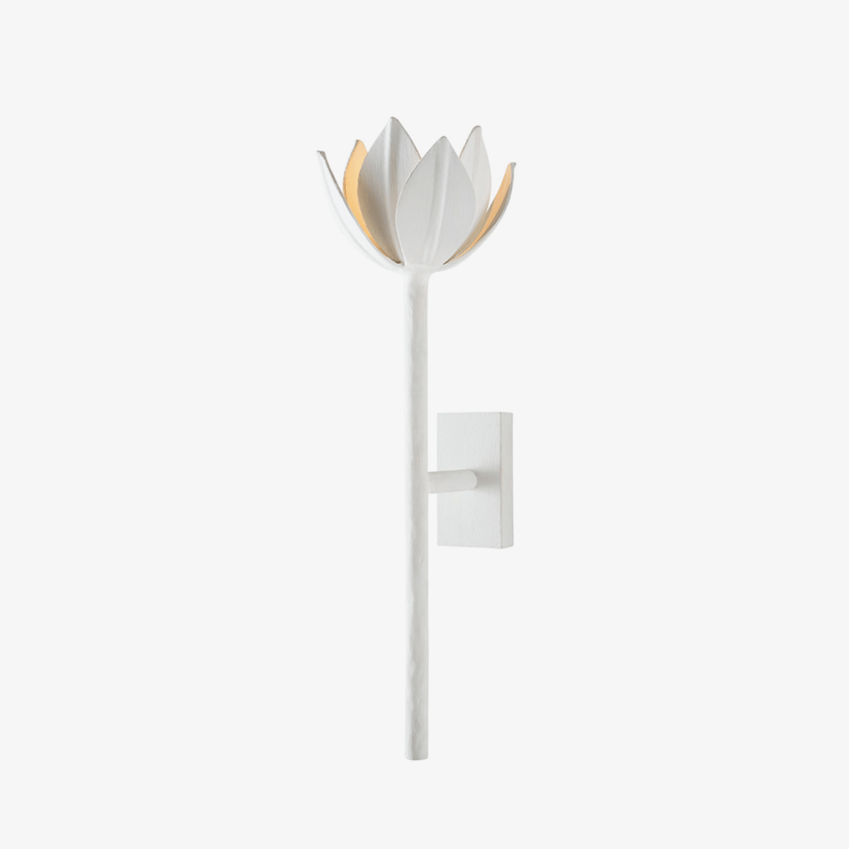 Clira vägglampa i mässing med lotusblomma