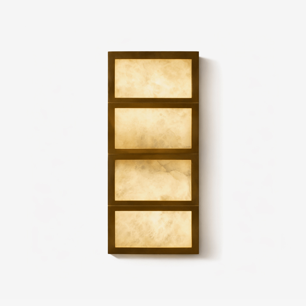 Eiruette vägglampa i alabaster med kaskaddesign