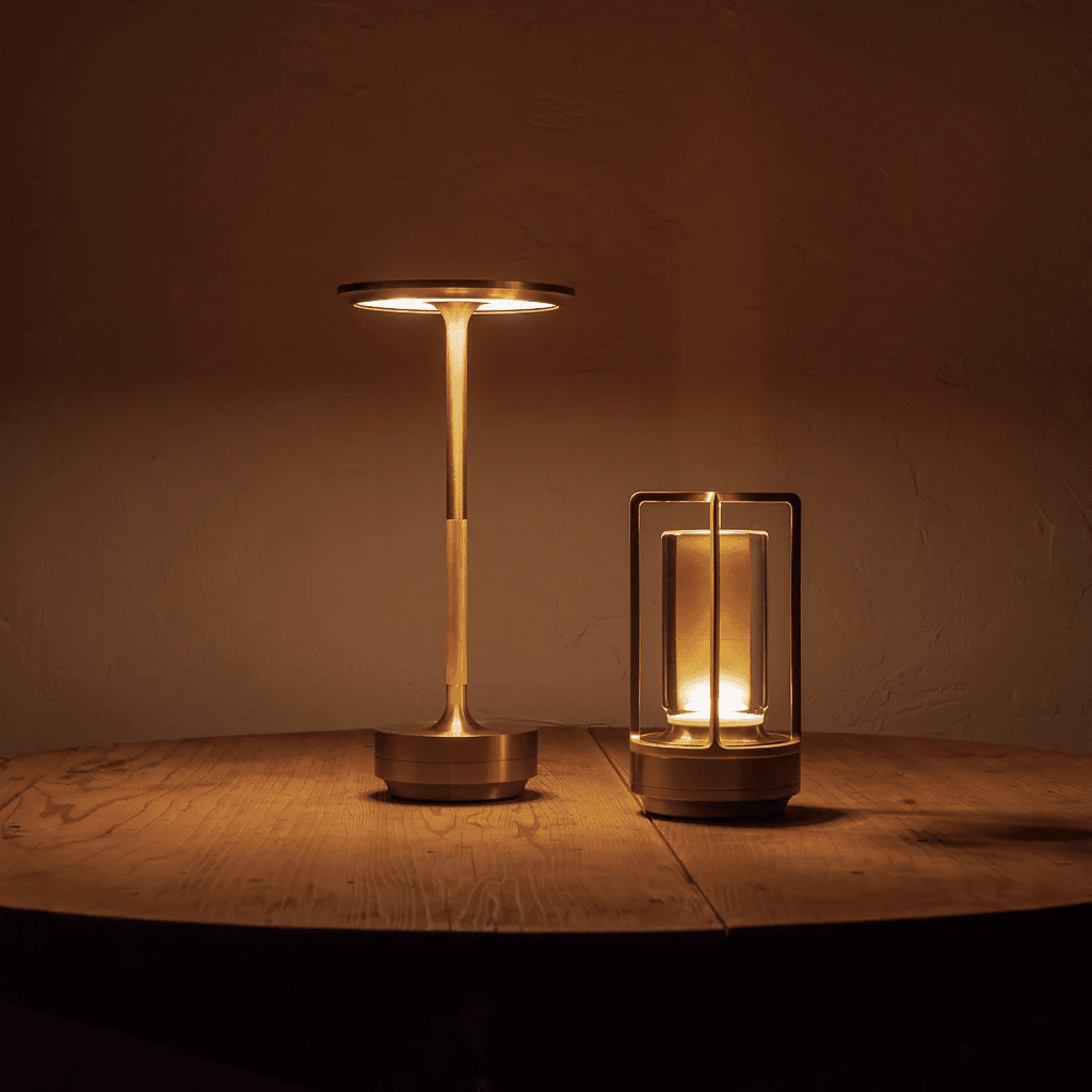 Solvane-genopladelig bordlampe