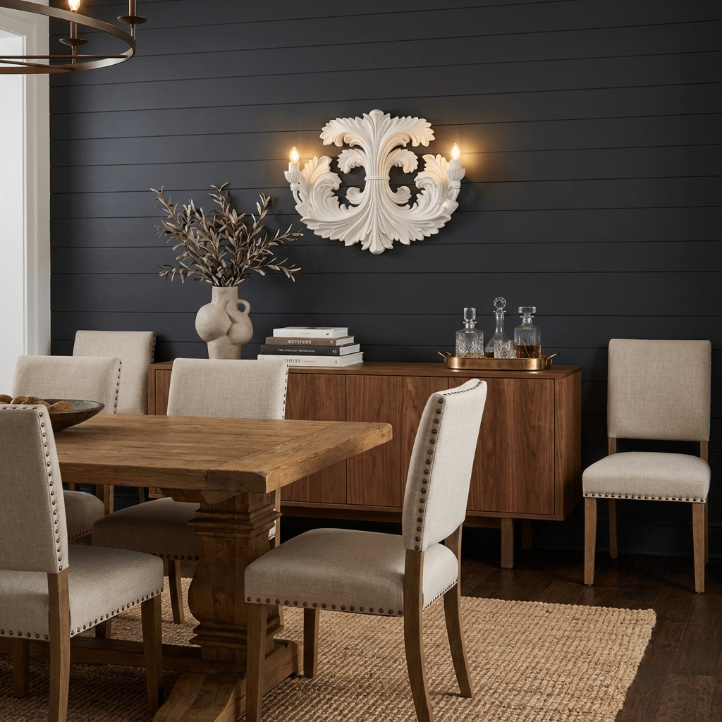 Barock blomformad vägglampa