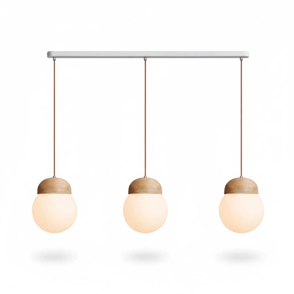 Sorelelle räfflad opalglas-pendellampa