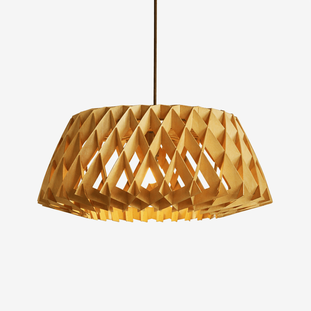 Candeeiro suspenso de madeira Althera Origami
