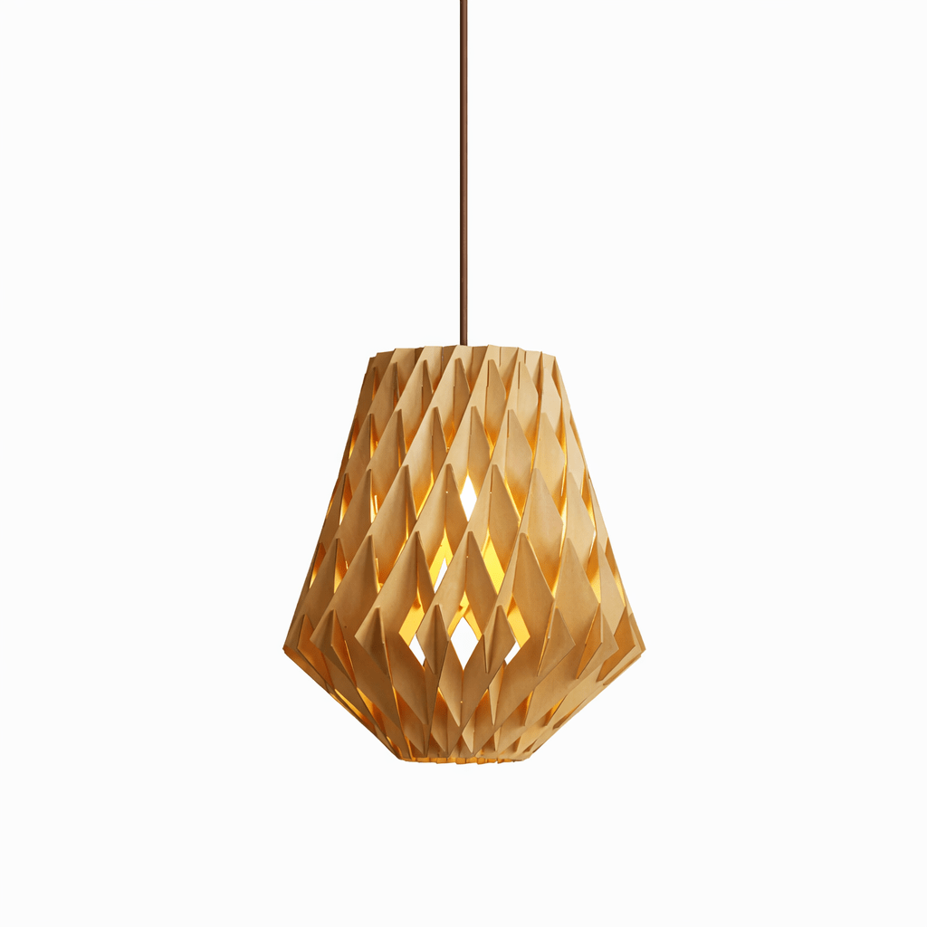 Candeeiro suspenso de madeira Althera Origami