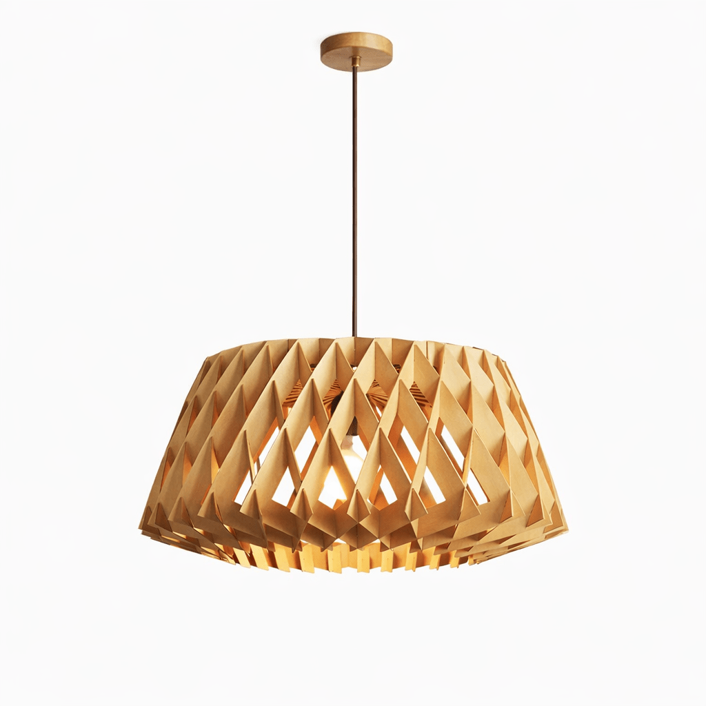 Candeeiro suspenso de madeira Althera Origami