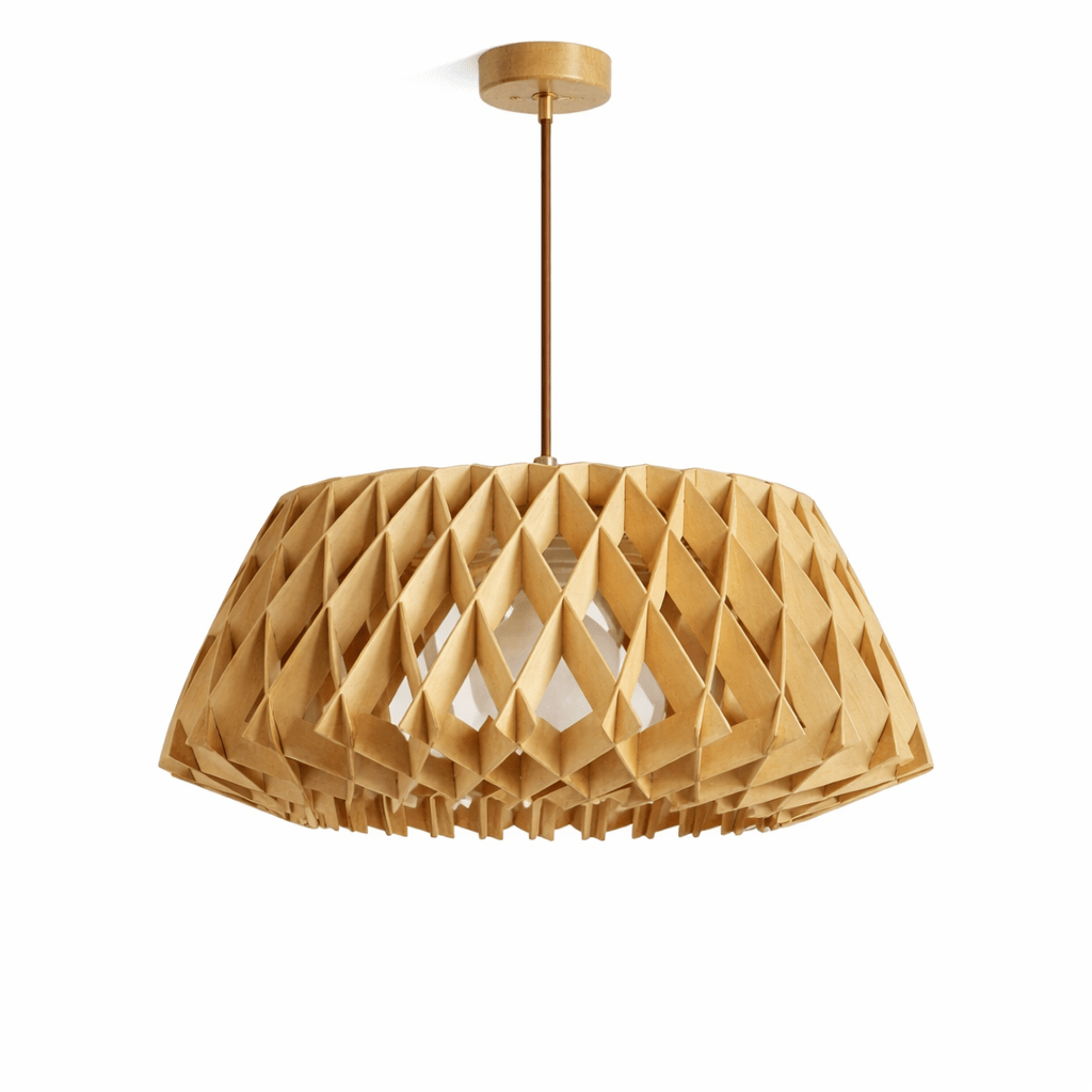 Candeeiro suspenso de madeira Althera Origami
