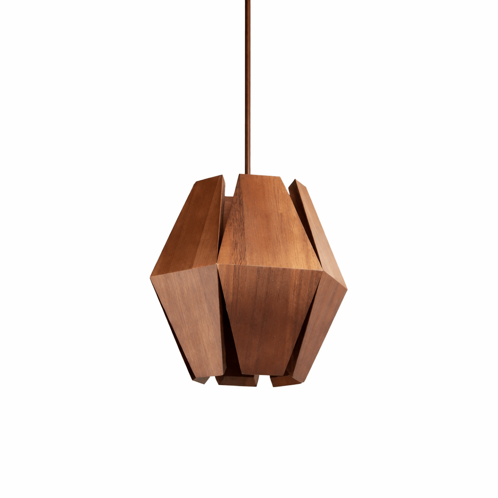 Arkvon hängande trälampa