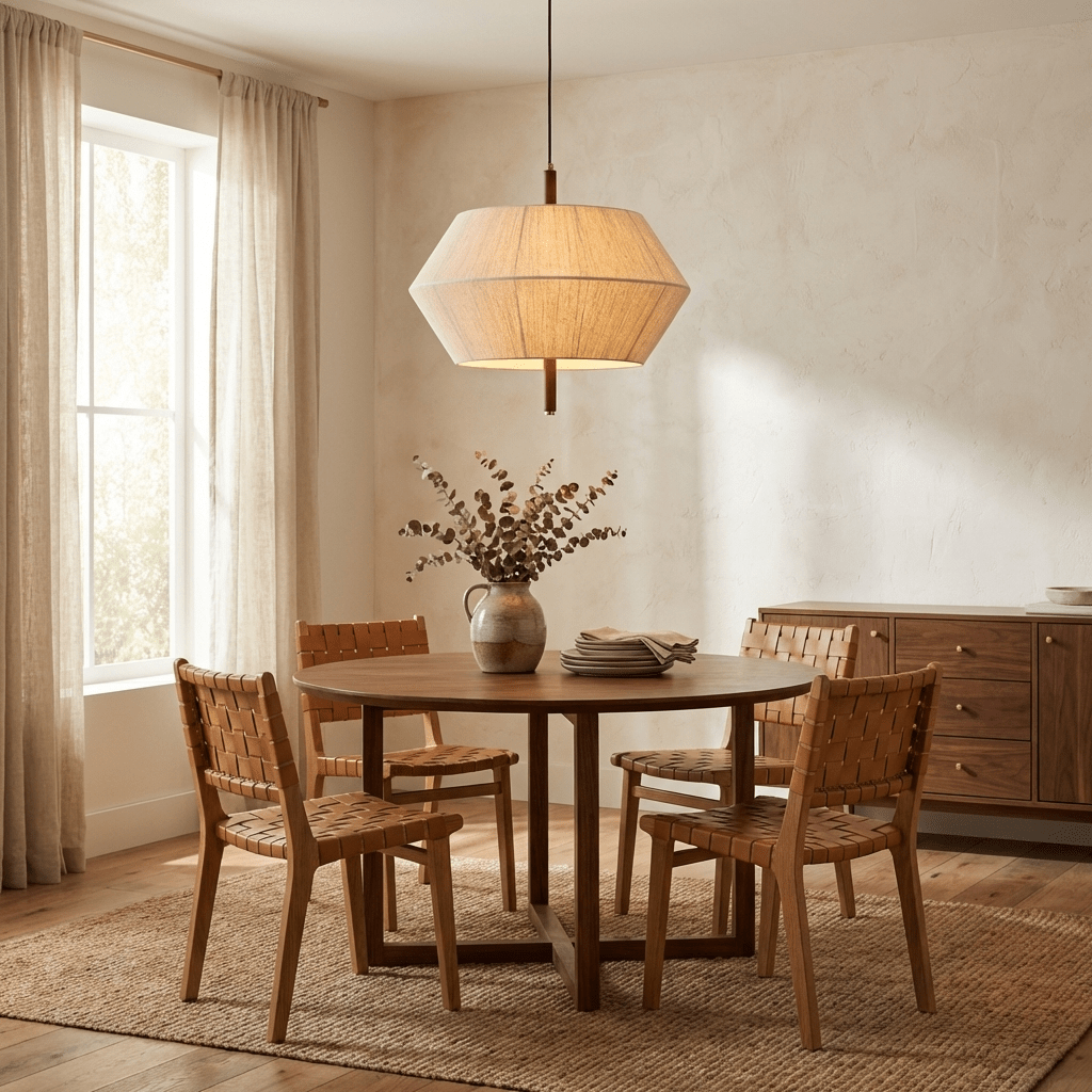 Serivia geometrisk taklampa i linne