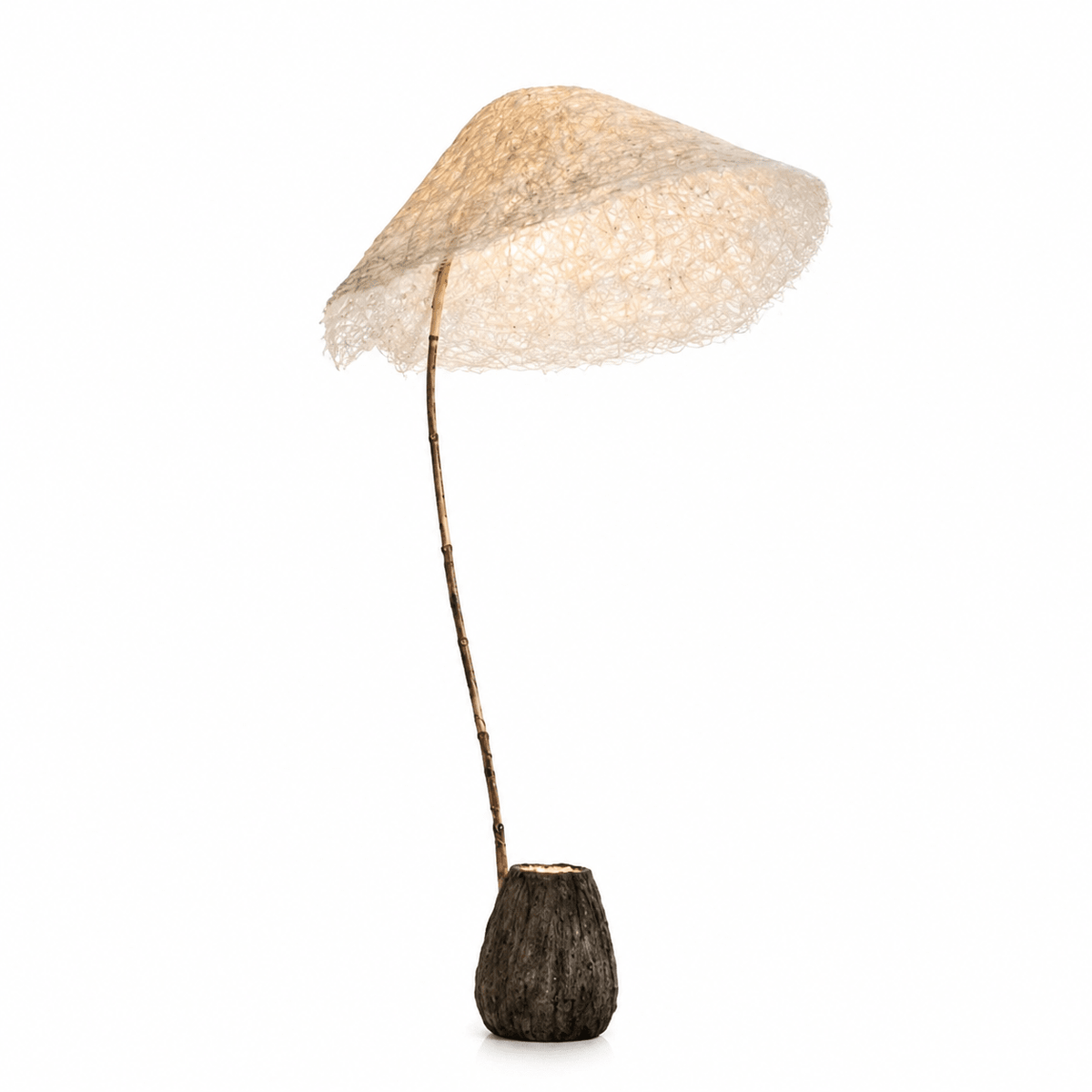 Verdelia-gulvlampe med linnedskærm