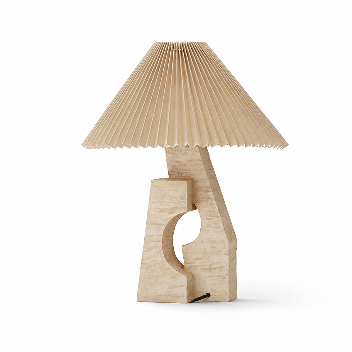 Candeeiro de mesa em forma de arco com pregas Renisielle