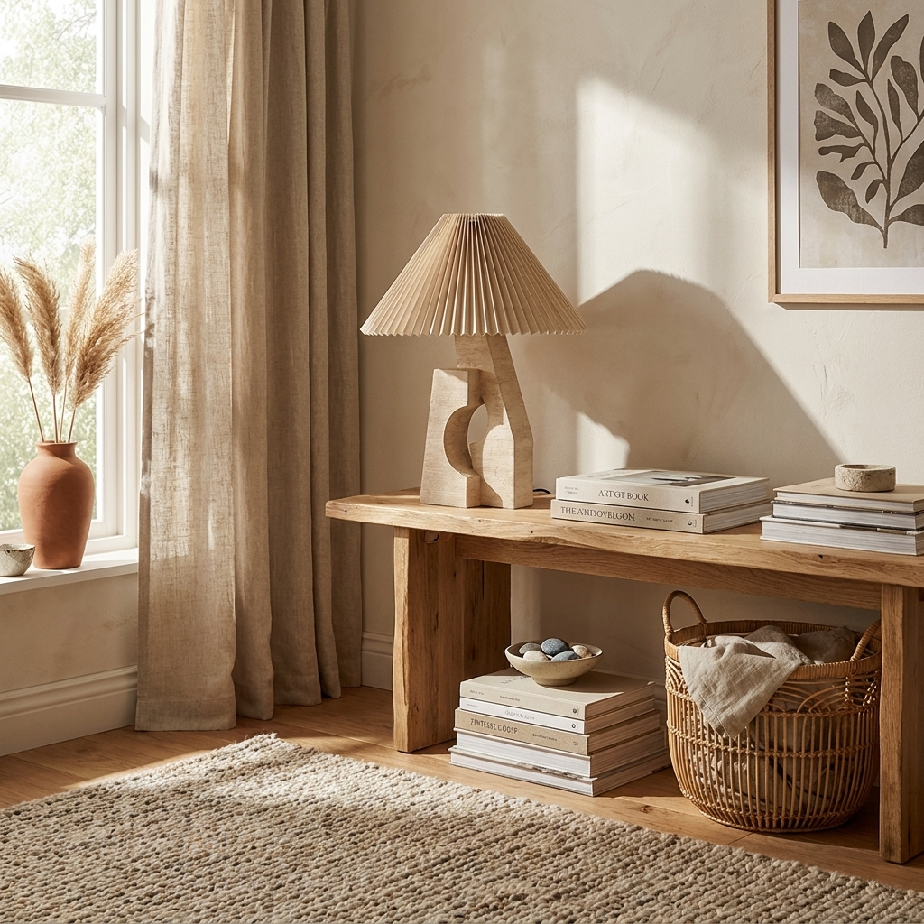 Candeeiro de mesa em forma de arco com pregas Renisielle