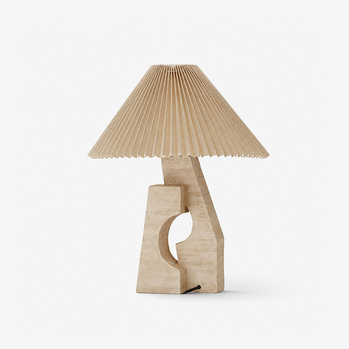Candeeiro de mesa em forma de arco com pregas Renisielle