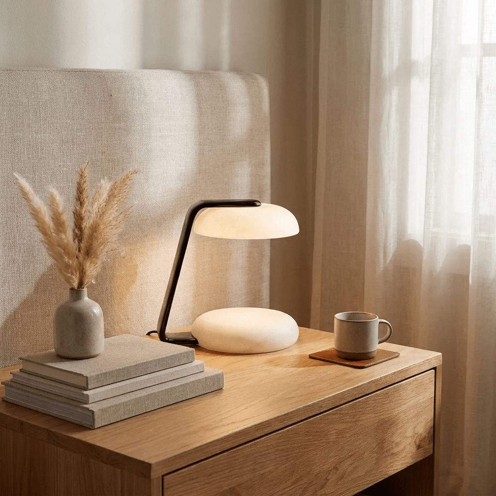 Noam-alabastbordlampe