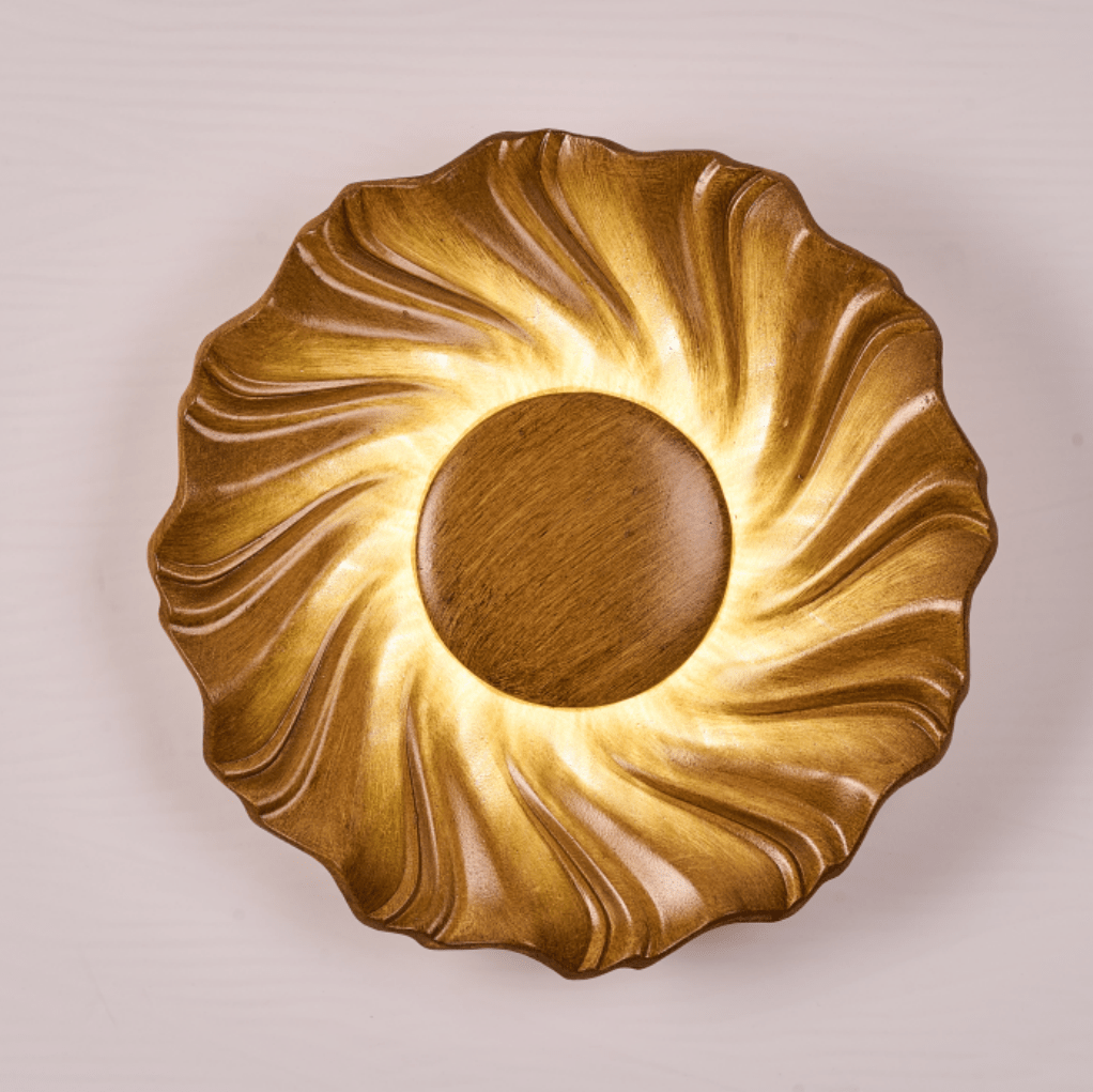 Aplique de parede solar em espiral Caluenne
