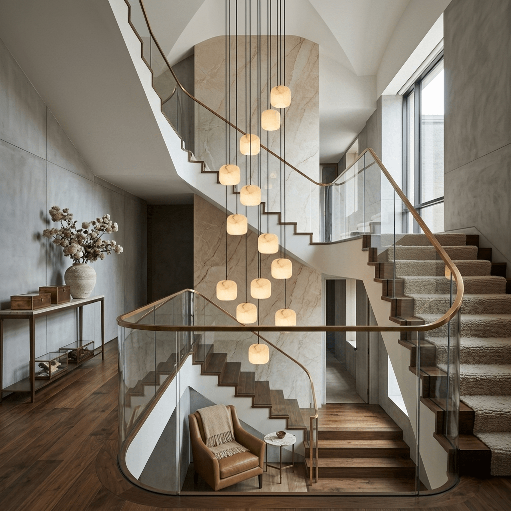 Serelle klusterkrona i alabaster