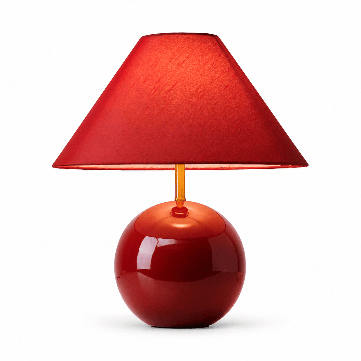 Rubienne rød keramisk bordlampe