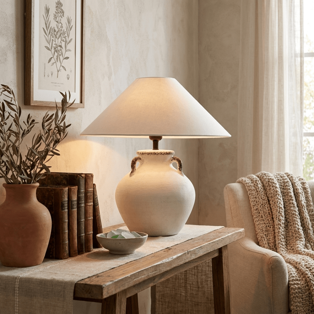 Avelora keramisk bordlampe