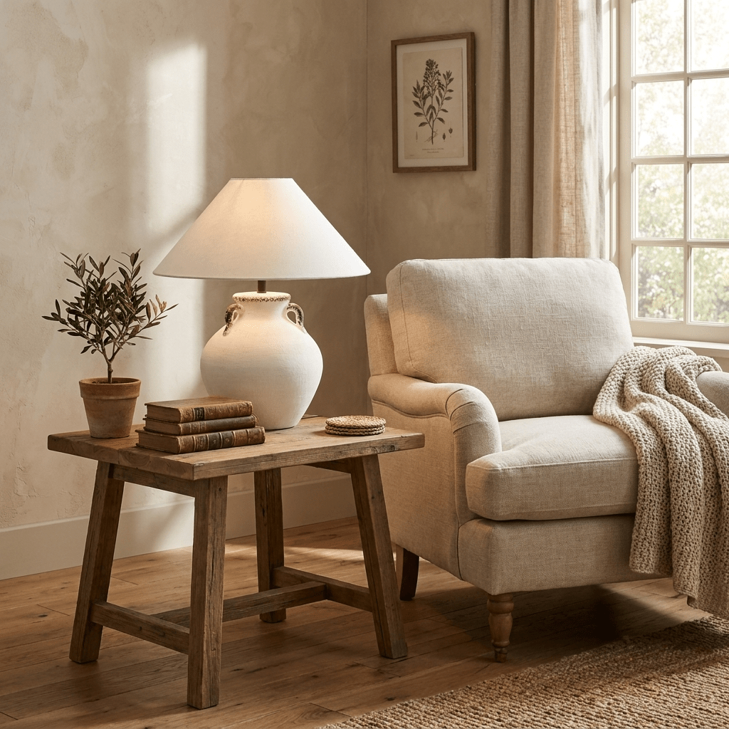 Avelora keramisk bordlampe