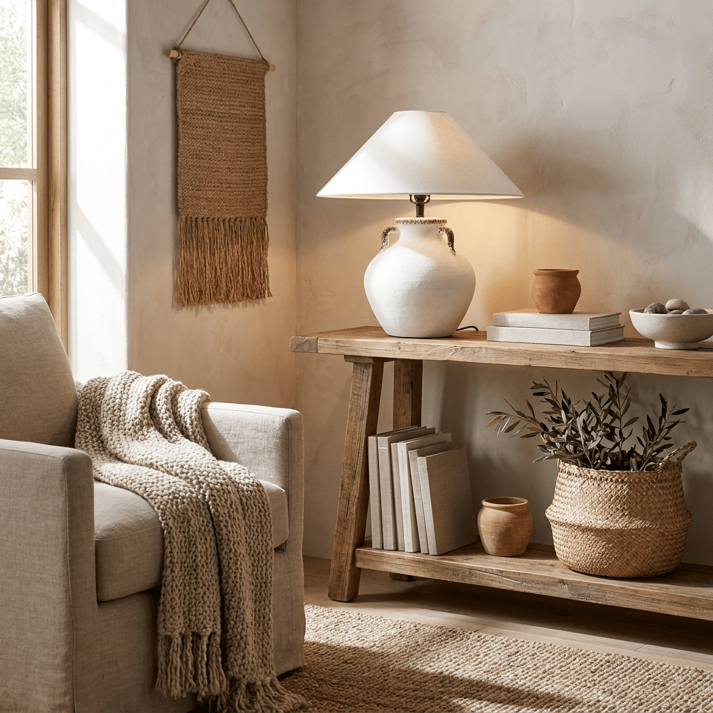 Avelora keramisk bordlampe
