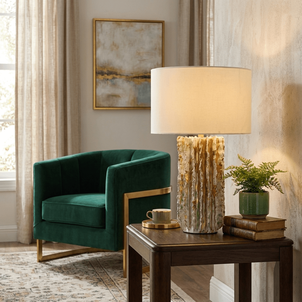 Sylvienne keramisk bordlampe