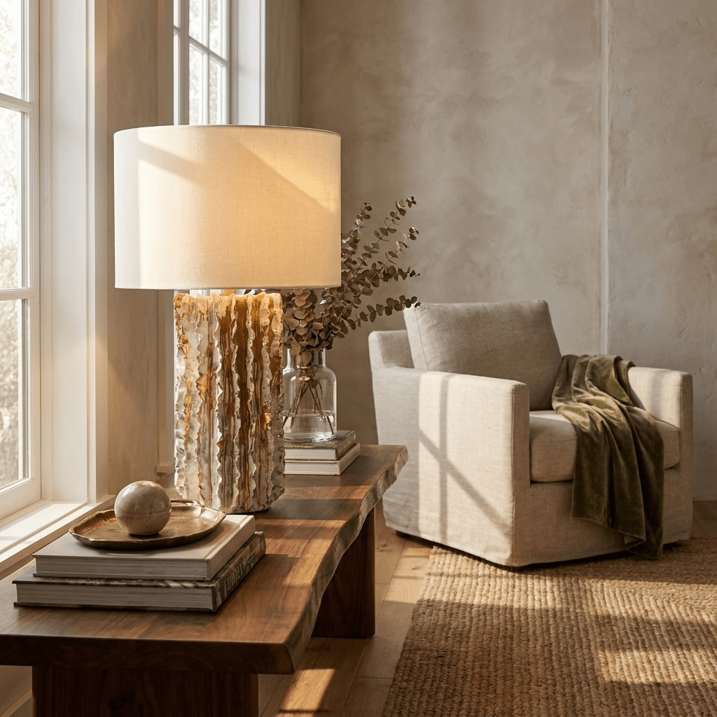 Sylvienne keramisk bordlampe