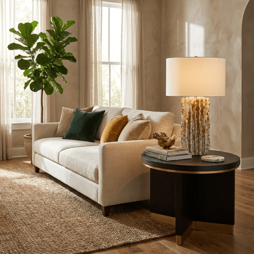 Sylvienne keramisk bordlampe