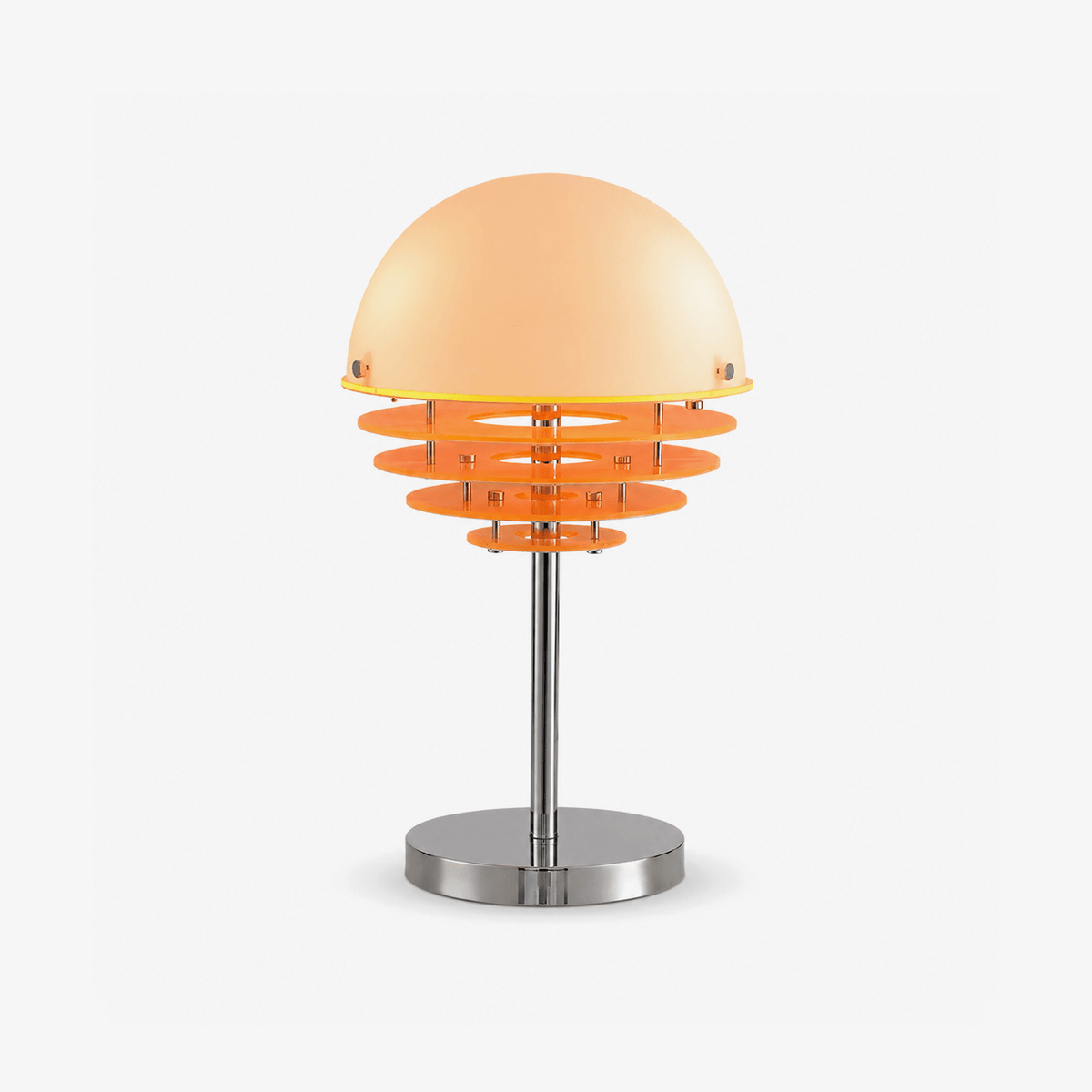 Bordlampe med kuppellameller