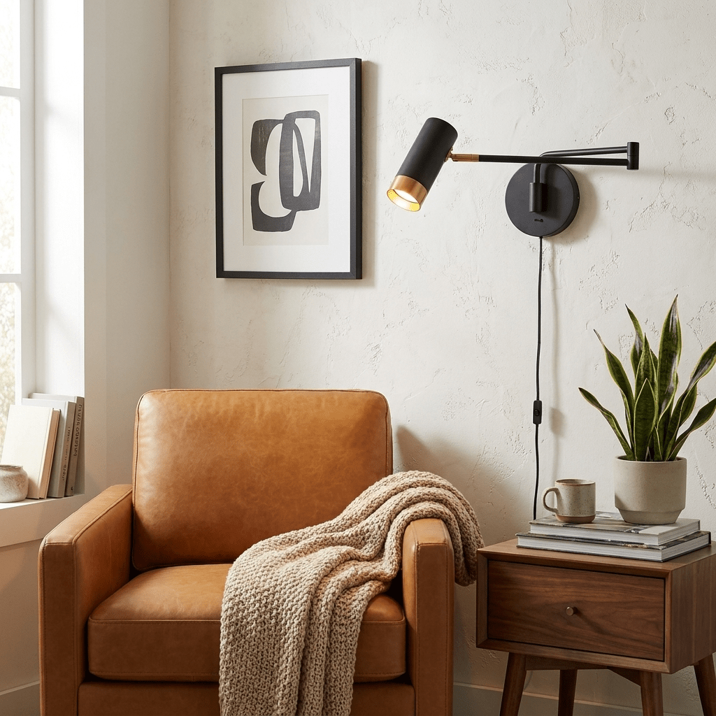 Seloelia Ridge plug-in-vägglampa