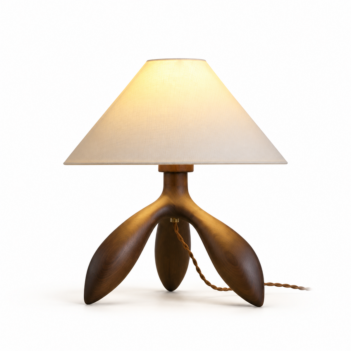 Candeeiro de mesa Vardencombe em madeira