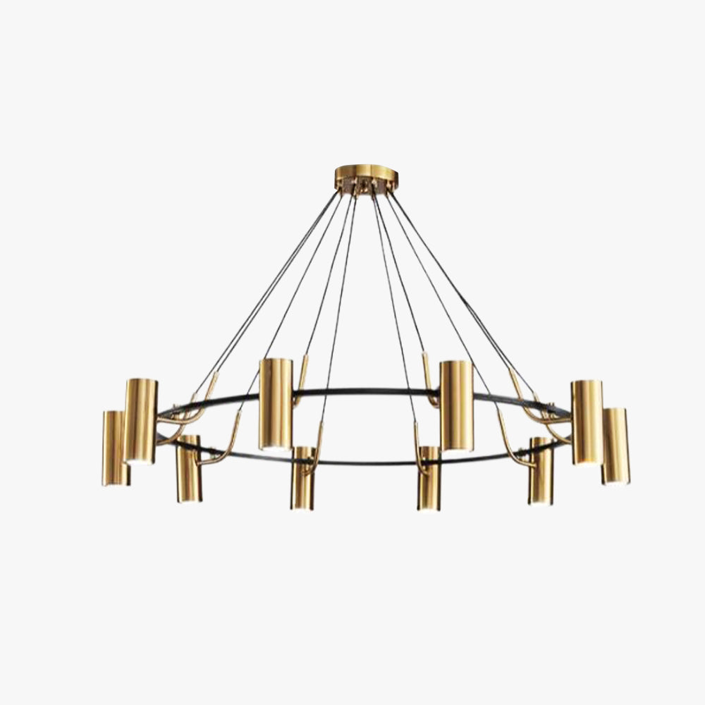 Arisha moderne spotlight-pendellampe i metal, guld