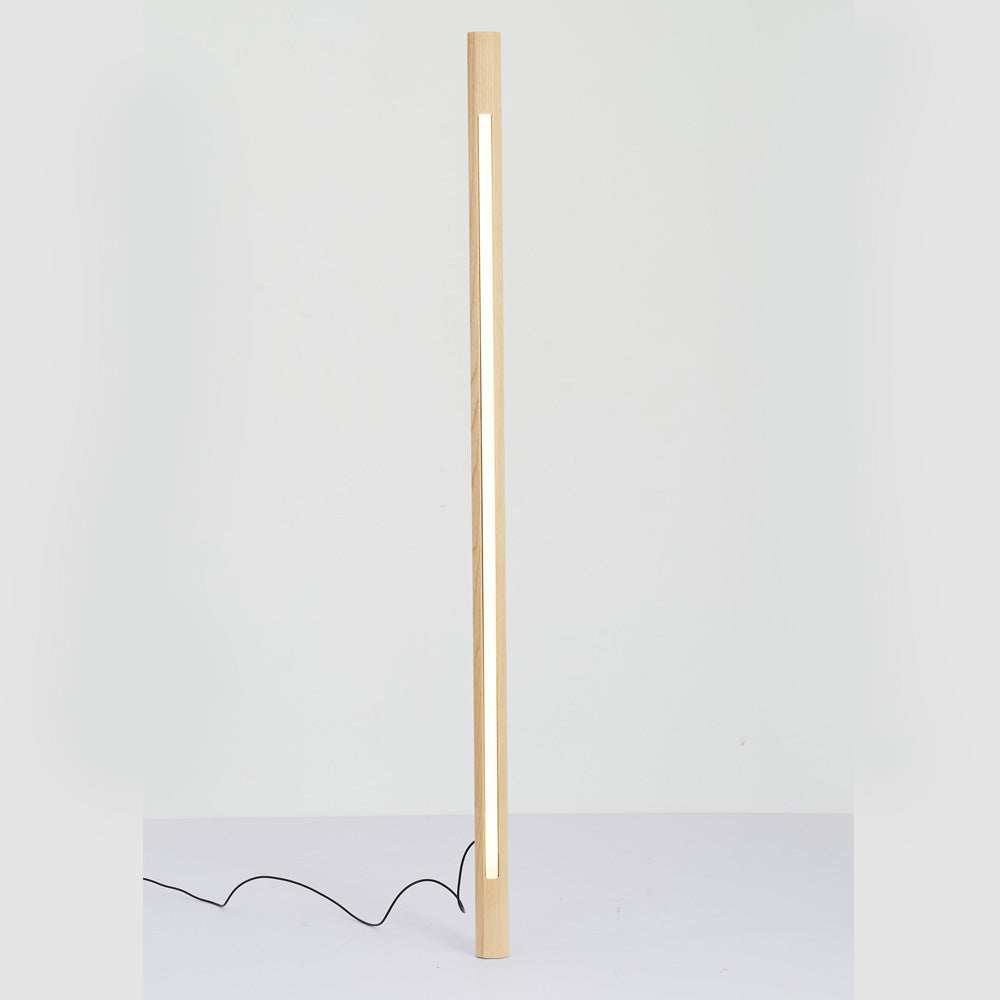 Ozawa minimalistisk lineær gulvlampe, træ, stue