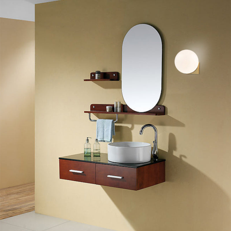 Valentina Indoor Wall Lamp Glass Brass&White Living Room Bedroom